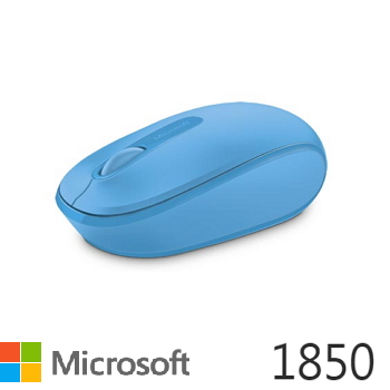 微軟 Microsoft 無線行動滑鼠 1850 - 活力藍 U7Z-00059