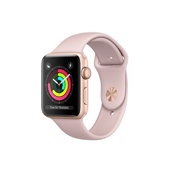 【42mm】Apple Watch S3 金色鋁金屬/沙粉色運動錶帶 MQL22TA/A