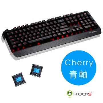 i-Rocks 紅光鋁合金機械鍵盤(Cherry青軸)(IRK60M-CBL)
